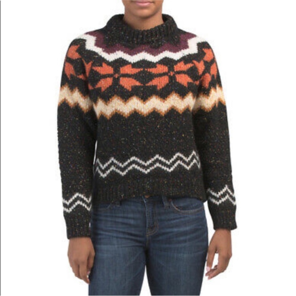 Gemelli Italian Wool Blend Fair Isle Sweater Small